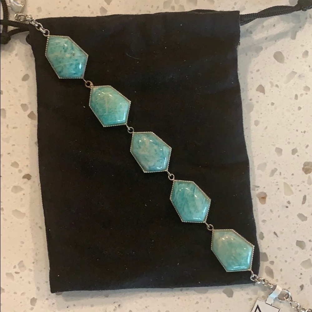 Aqua gemstone bracelet